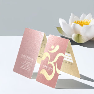 Yoga Meditation Instructor OM Symbol Price List Visitekaartjes