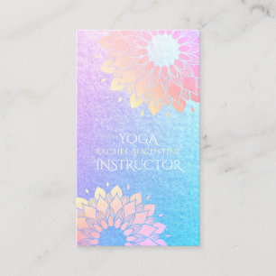 Yoga Meditation Instructor Roos Blue Gold Mandala Afsprakenkaartje