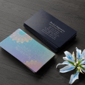 Yoga Meditation Instructor Roos Gold Foil Mandala Visitekaartje