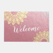 Yoga Meditation Instructor Roos Gold Mandala Lotus Deurmat (Voorkant)