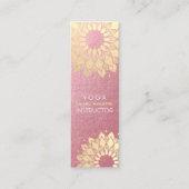 Yoga Meditation Instructor Roos Gold Mandala Lotus Mini Visitekaartje (Voorkant)