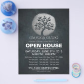 Yoga Meditation Instructor Silver Tree Open House Flyer (Enkel)