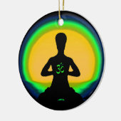 Yoga Meditation Keramisch Ornament (Links)