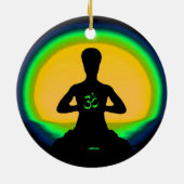 Yoga Meditation Keramisch Ornament (Achterkant)