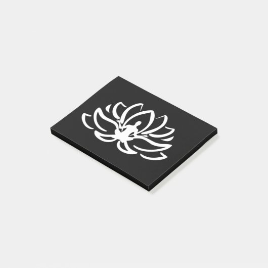 Yoga Meditation Lotus Post-it® Notes (Schuin)