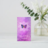 *~* Yoga Meditation Mindfulness Mandala Butterfly Visitekaartje (Staand voorkant)