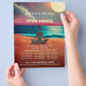 Yoga Meditation Moonlight Ocean Beach Open Flyer (Hand)
