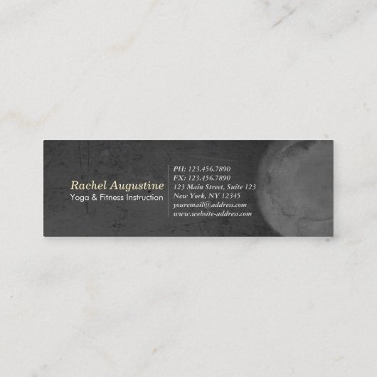 Yoga Meditation Pose Gold OM Symbol Galaxy Nebula Mini Visitekaartje (Achterkant)