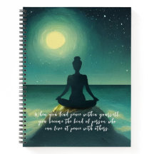 Yoga Meditation Pose on Rock Moon Star Quote