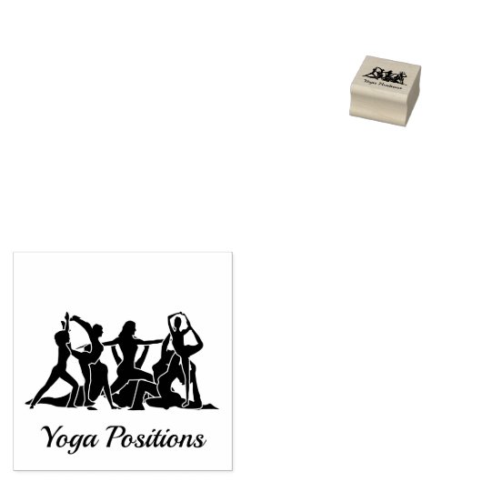 Yoga Meditation Positions Gym Dancer Rubberstempel (Gestempeld)