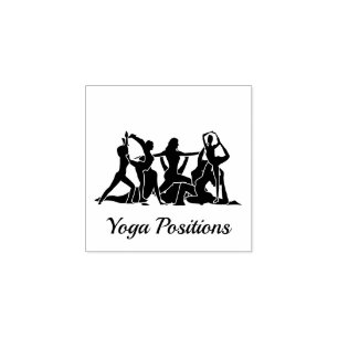 Yoga Meditation Positions Gym Dancer Rubberstempel
