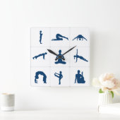 Yoga Meditation Positions Vierkante Klok (Huis)