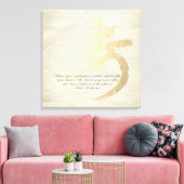 Yoga Meditation Quote Root Chakra Mantra LAM Sign Canvas Afdruk (Insitu (Woonkamer))