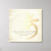 Yoga Meditation Quote Root Chakra Mantra LAM Sign Canvas Afdruk (Voorkant)