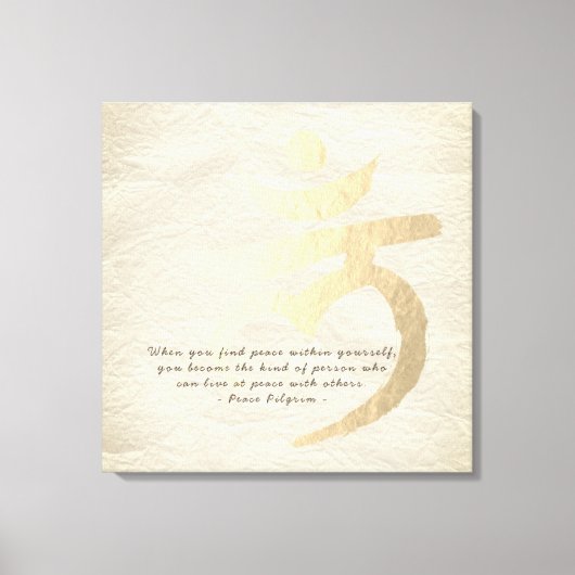 Yoga Meditation Quote Root Chakra Mantra LAM Sign Canvas Afdruk (Voorkant)