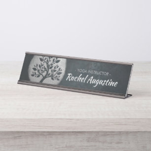 Yoga Meditation Reiki Instructor Black Silver Tree Bureau Naambordje