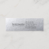 Yoga Meditation Reiki Instructor Black Silver Tree Mini Visitekaartje (Achterkant)