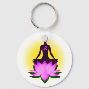 Yoga meditation sleutelhanger