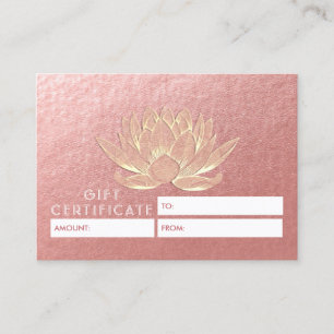 YOGA Meditation Studio Cadeaubon Gold Lotus Kortingskaartje