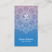 Yoga & Meditation Teacher Mandala Namaste Om Sign Visitekaartje (Voorkant)