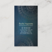 Yoga Meditation Teacher Modern Oranje Gold Mandala Visitekaartje (Achterkant)