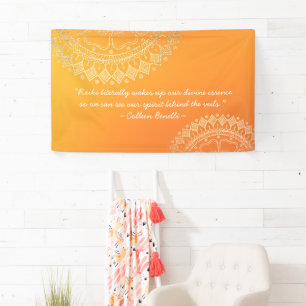 Yoga Meditation Teacher Oranje Gold Mandala Quotte Spandoek