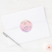 Yoga Meditation Therapist Couch Blush Ronde Sticker (Envelop)