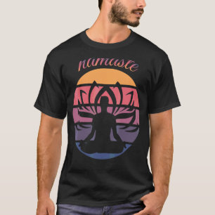 Yoga Meditation Yoga Workout Retro Namaste T-shirt
