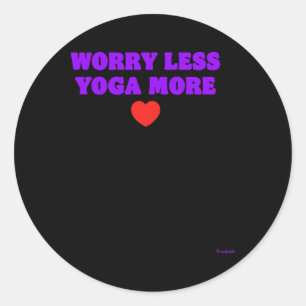 Yoga Meer, Worry Minder Ronde Sticker