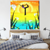Yoga Meisje Gewikkeld Canvas (Insitu (Slaapkamer))