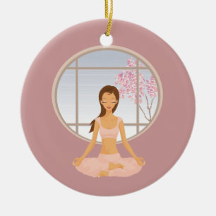 Yoga meisje ornament
