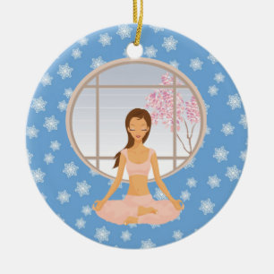 Yoga meisje ornament
