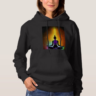 Yoga Meisje Vrouw Zonnegroet Meditatie Chakra  Hoodie