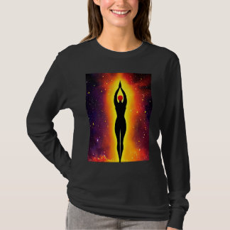 Yoga Meisje Vrouw Zonnegroet Meditatie Chakra  T-shirt