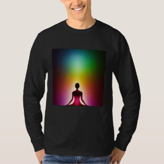 Yoga Meisje Vrouw Zonnegroet Meditatie Chakra  T-shirt