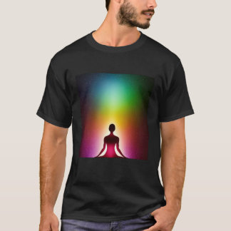 Yoga Meisje Vrouwelijke Zon Groet Meditatie Chakra T-shirt