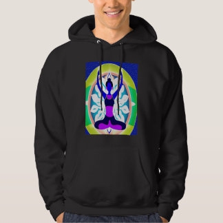 Yoga Meisje Vrouwelijke Zonnegroet Meditatie Chakr Hoodie