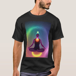 Yoga Meisje Vrouwelijke Zonnegroet Meditatie Chakr T-shirt