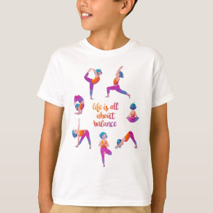 Yoga-meisje werkout t-shirt