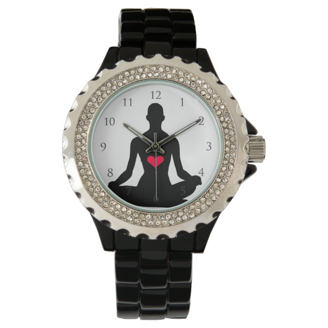 Yoga met cijfers horloge (Voorkant)