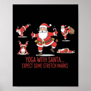 Yoga Met Sinterklaas Verwacht Een Paar Stretch Mar Poster