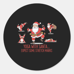 Yoga Met Sinterklaas Verwacht Wat Stretch Marks Ke Ronde Sticker