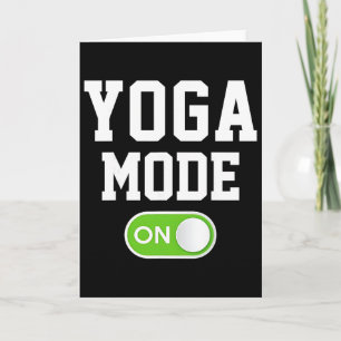 Yoga Modus Aan Funny Yogini Yogi Kaart