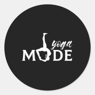 Yoga Modus Spiritualiteit Mediteren Meditatie Spir Ronde Sticker