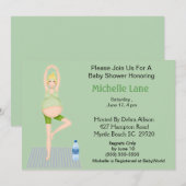 Yoga Moeder Baby shower Uitnodiging (Voorkant / Achterkant)