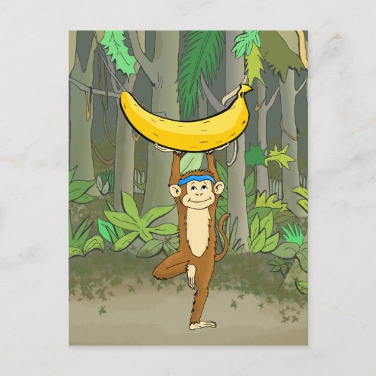 Yoga Monkey Briefkaart (Voorkant)
