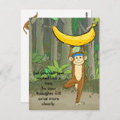 Yoga Monkey Briefkaart (Voorkant / Achterkant)