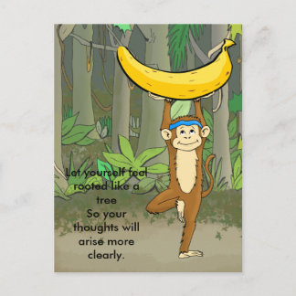 Yoga Monkey Briefkaart
