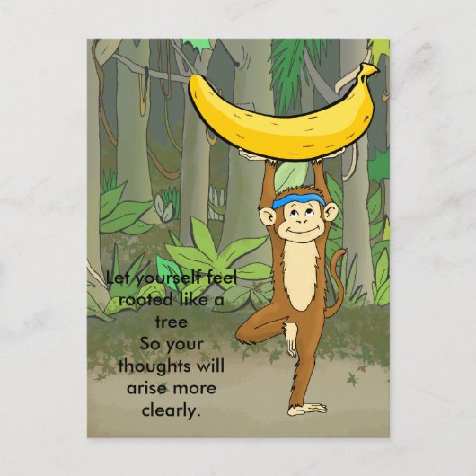 Yoga Monkey Briefkaart (Voorkant)
