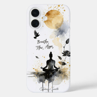 Yoga Moon Zen Art iPhone 16 Hoesje